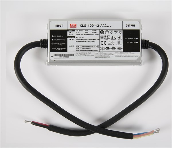 Meanwell Dış Mekan IP67 Metal Kasa Sabit Voltaj Trafo 12 V 8 A 100 W XLG - 100 - 12