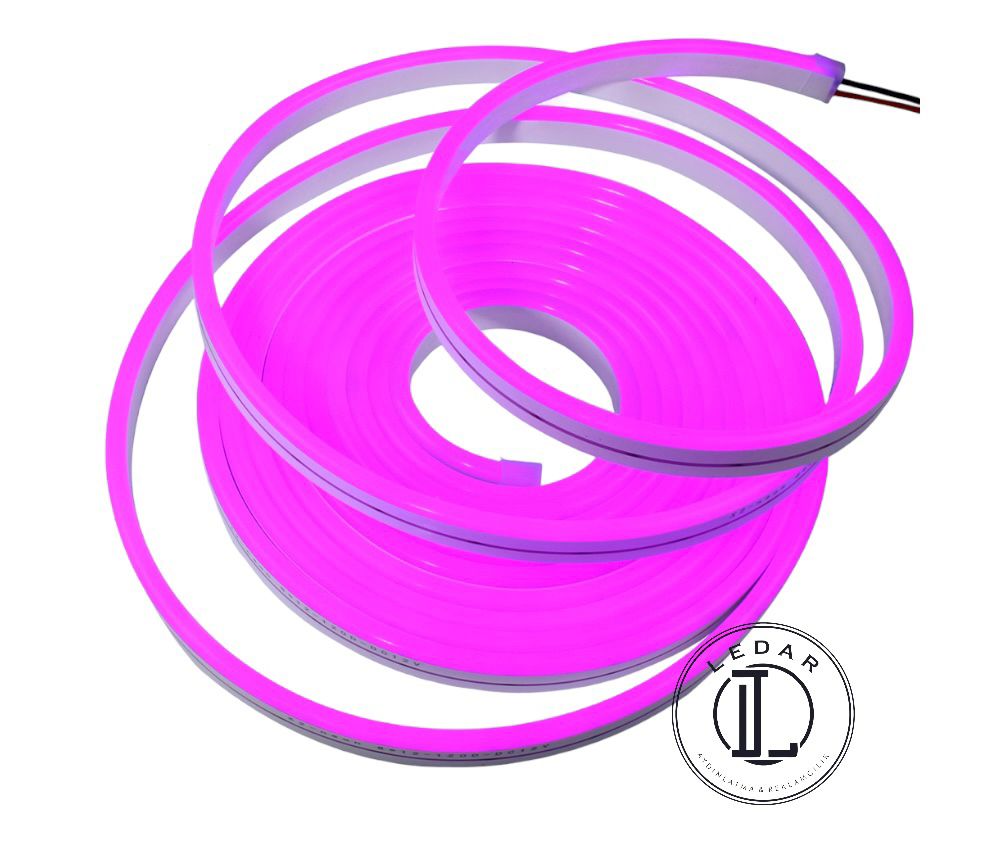 12 VOLT 6MM NEON LED PEMBE 2,5 CM ' de KESİLEBİLİR